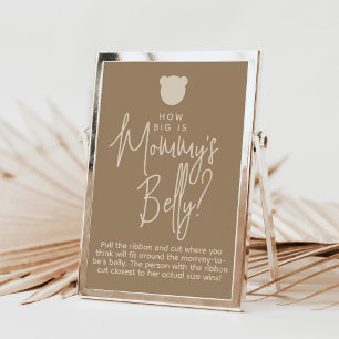 Poster Simple minimaliste moderne Baby shower d'ours jeu