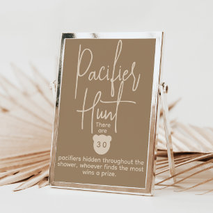 Poster Simple moderne Baby shower d'ours Pacifique jeu de