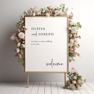 Poster Simple, moderne et minimaliste   Bienvenue Mariage