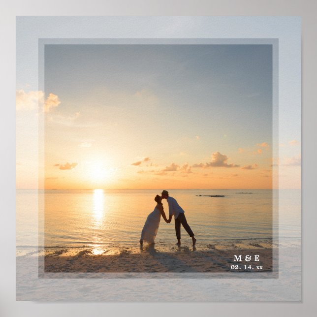 Poster Simple moderne minimaliste photo de mariage person (Devant)