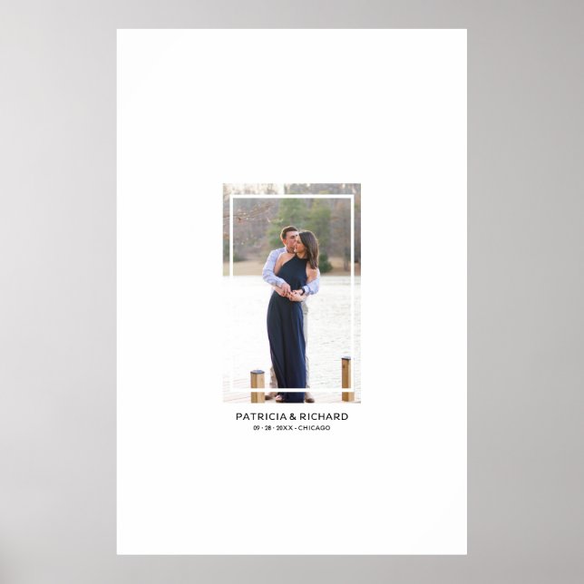 Poster Simple moderne Photo Alternative Mariage livre d'h (Devant)