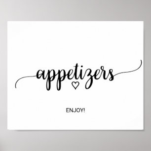 Poster Simple Noir Calligraphie Appetis Signe