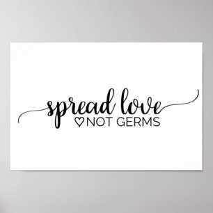 Poster Simple Noir Calligraphie Étaler Amour Pas Germes
