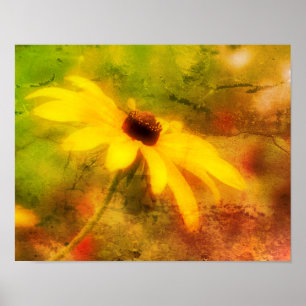 Poster Simple Noir Jeu Susan Daisy Abstrait Grunge