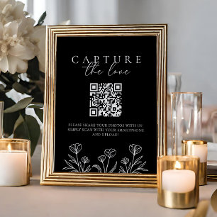 Poster Simple Noir Moderne Mariage Capturer Le Signe D'Am