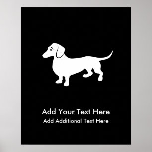 Poster Simple personnalisable Dachshund