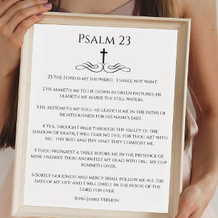 Poster Simple Psaume 23 Le SEIGNEUR est mon Berger
