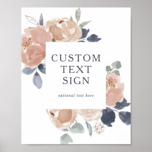 Poster Simple Rustique Cartes et Cadeaux Floraux Panneau 