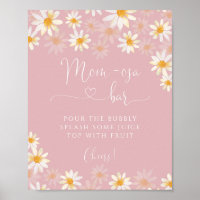 Poster simple Rustique Daisy Mom-osa Bar