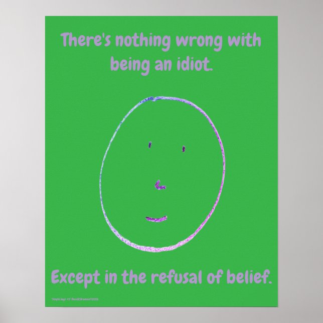 Poster "Simple Says-#3" funny, quote, humor  (Devant)