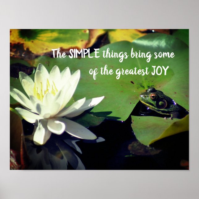Poster Simple Thèmes Frog Citation Inspirationnelle (Devant)