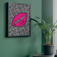 Simple Zèbre avec lèvres roses Personnalisé