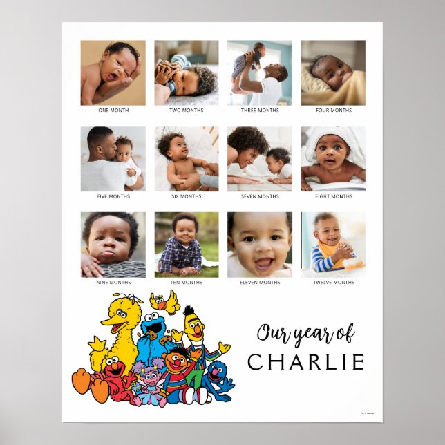 Poster Simplement, rue Sésame | Première année du bébé (Devant)