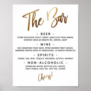 Poster Simplicité de la typographie manuscrite "Le Bar"