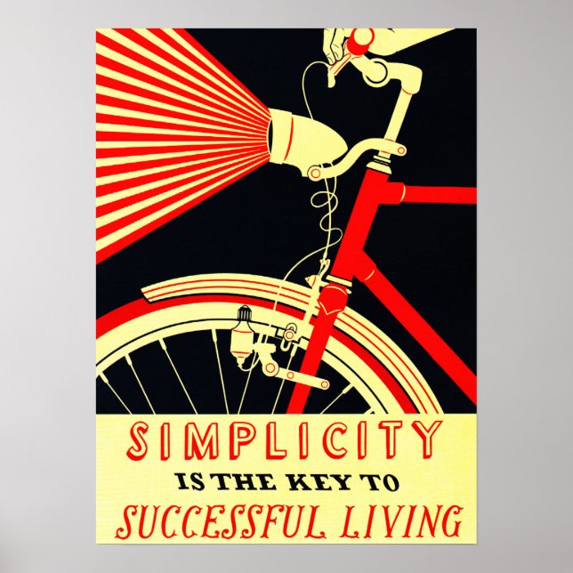 Poster SIMPLICITÉ est la clé de la réussite de la vie vie (Devant)