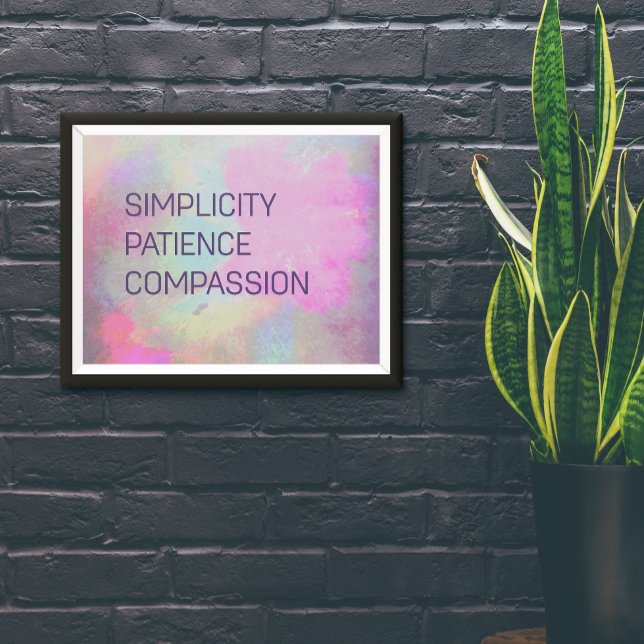 Poster Simplicité Patience Compassion (Créateur téléchargé)