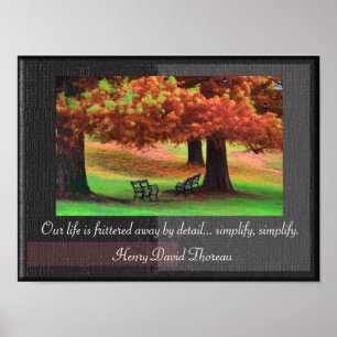 Poster Simplifiez, simplifiez - Citation Thoreau - Impres