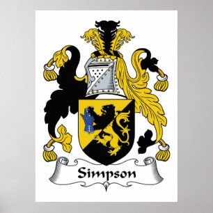 Poster Simpson Family Crest