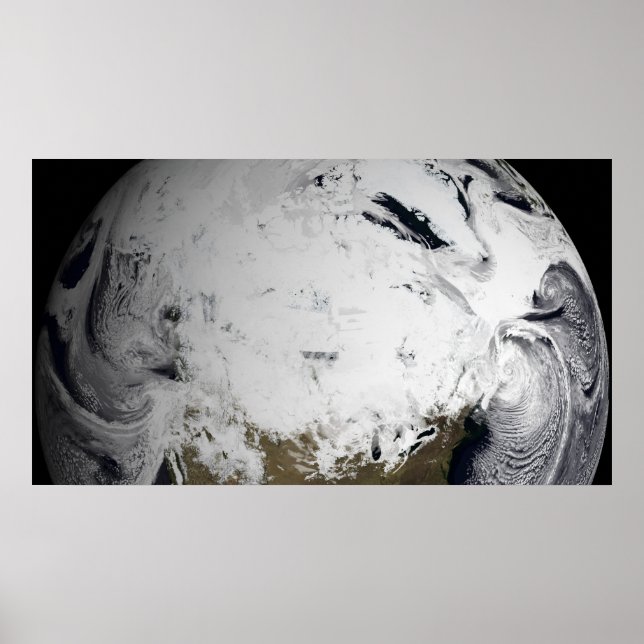 Poster Simulation de nuage d'une seule journée (Devant)