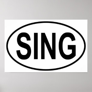 Poster Sing Oval