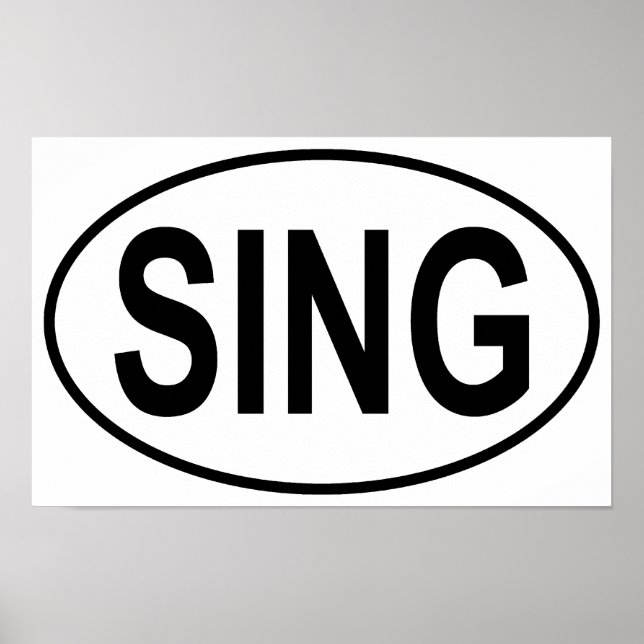 Poster Sing Oval (Devant)