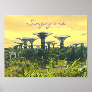 Poster Singapore Gardens by the Bay imprimer de voyage