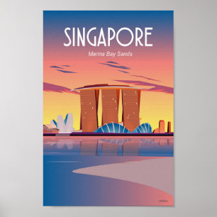 Poster Singapore Travel poster, Marina bay sands