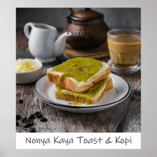 Poster Singapour Nonya Kaya Toast Et Kopi Archivage Print