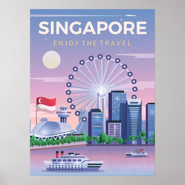 Poster Singapour Profite Du Voyage (Devant)