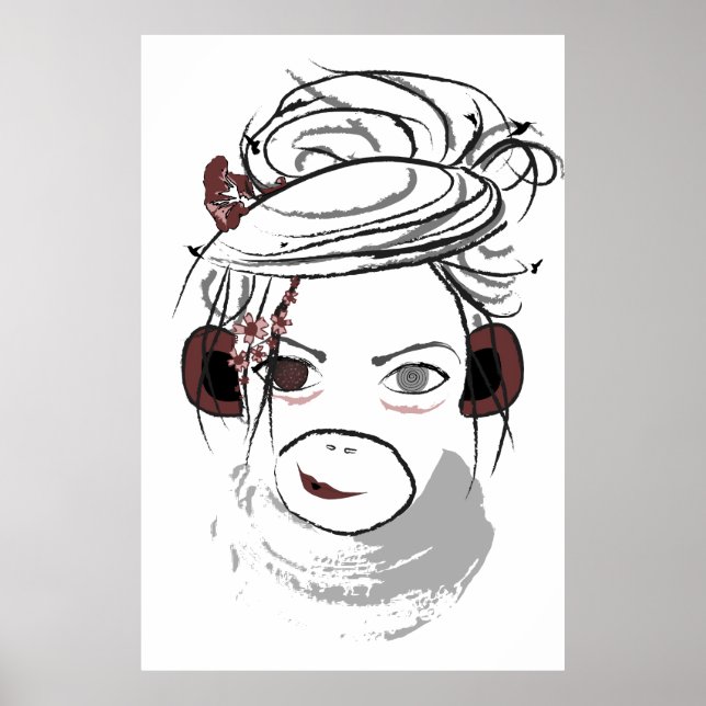 Poster singe. (Devant)