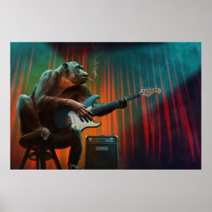 Poster Singe de Rockin