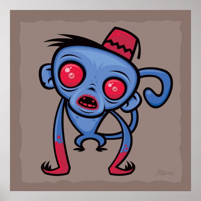 Poster Singe de Zombie (Devant)