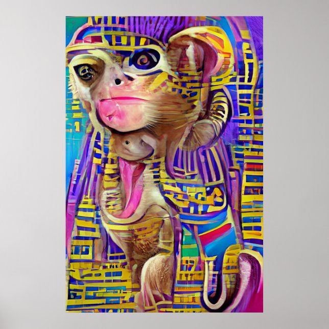 Poster Singe égyptien (Devant)