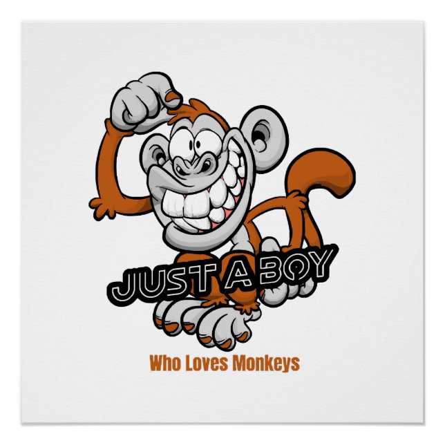 Poster singe juste un garçon  (Devant)