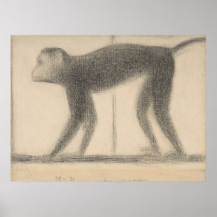 Poster Singe par Georges Seurat