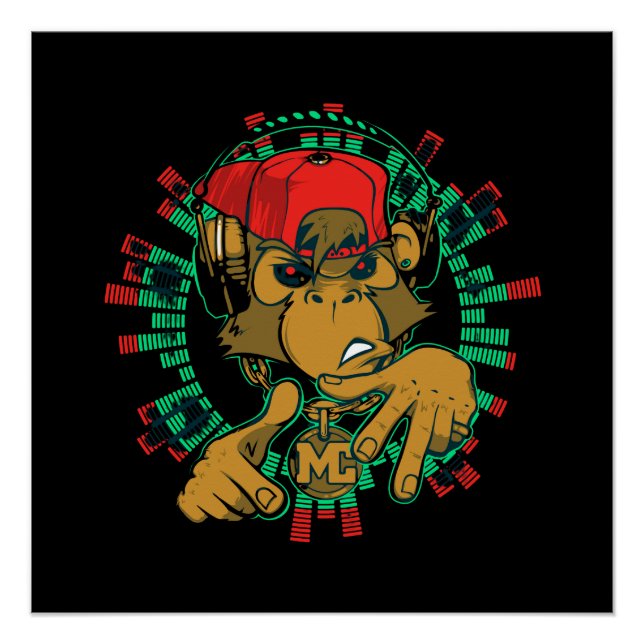 Poster singe rapper singe dj peut être utilisé (Devant)