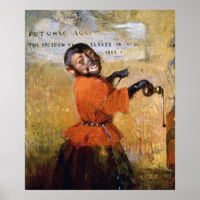 Poster Singe souriant (Devant)