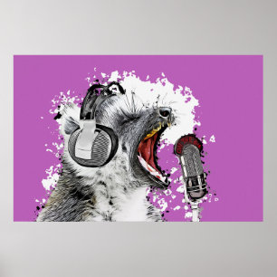 Poster Singing Lemur