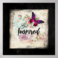 S'inspirer avec un joli collage Vintage papillon