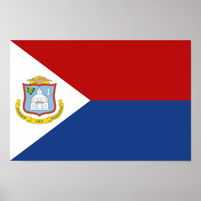 Poster Sint Maarten Flag (Devant)