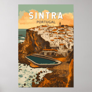 Poster Sintra Portugal Illustration Voyage Art Rétro