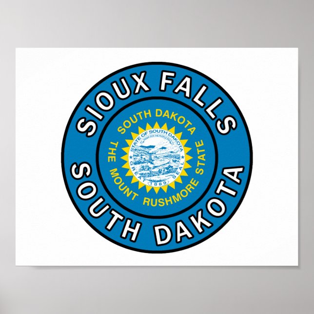 Poster Sioux Falls Dakota du Sud (Devant)