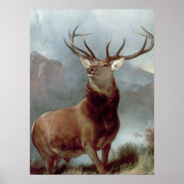 Poster Sir Edwin Landseer | Monarque du Glen, 1851 (Devant)