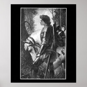 Poster Sir Galahad - G.F. Watts gravé par H.W. Peckwell