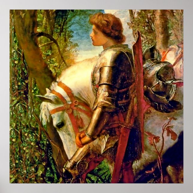 Poster "Sir Galahad" par George Frederic Watts (Devant)