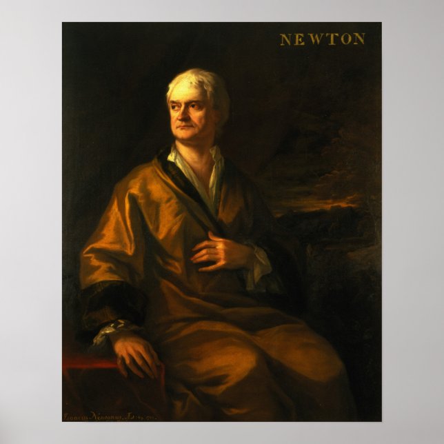 Poster Sir Isaac Newton, 1710 (Devant)