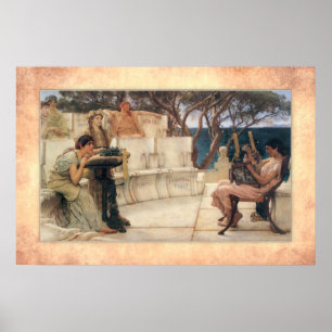 Poster Sir Lawrence Alma-Tadema - Sappho et Alcaeus