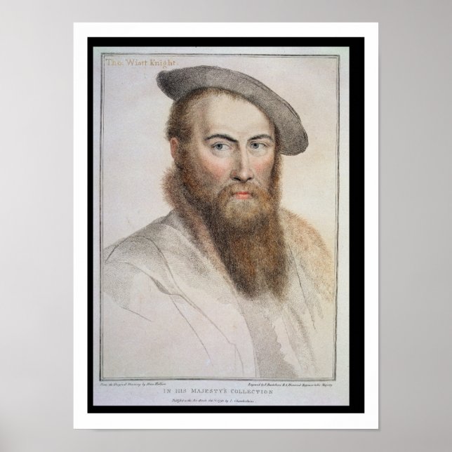 Poster Sir Thomas Wyatt (c.1503-42) gravé par Francesco (Devant)