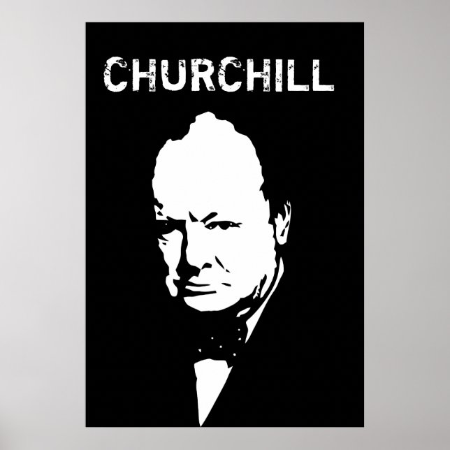 Poster Sir Winston noir et blanc (Devant)