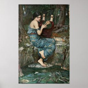 Poster Siren jouant de la musique pour les marins